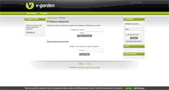 Desktop Screenshot of objednavky.v-garden.cz